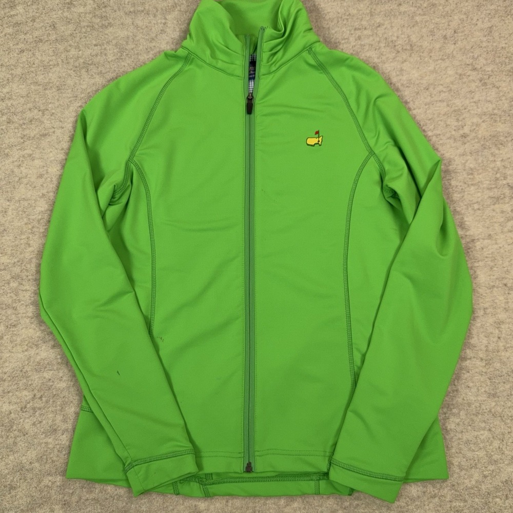Peter Millar Jacket Womens Medium Green Performance Masters Golf Full Zip